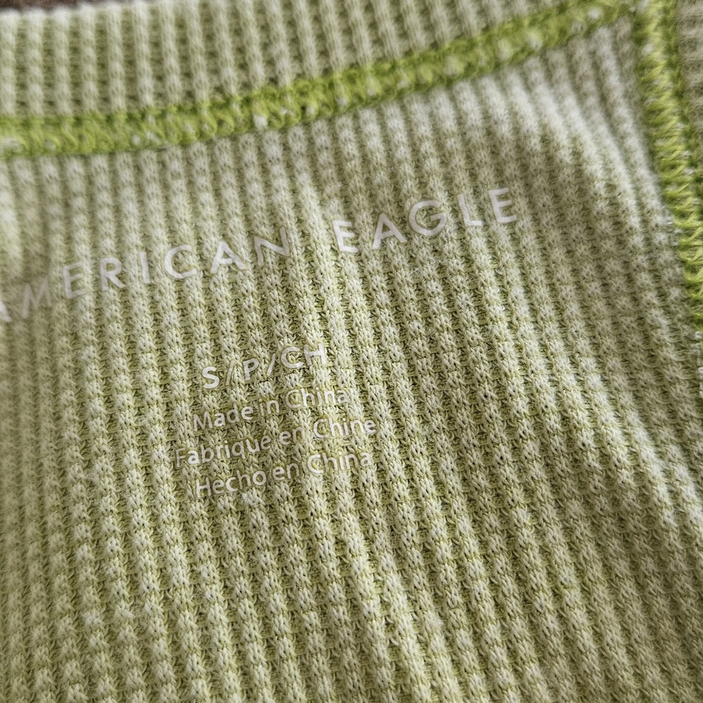 American Eagle Outfitters Light Green And Gray Tank Tops (Pair)